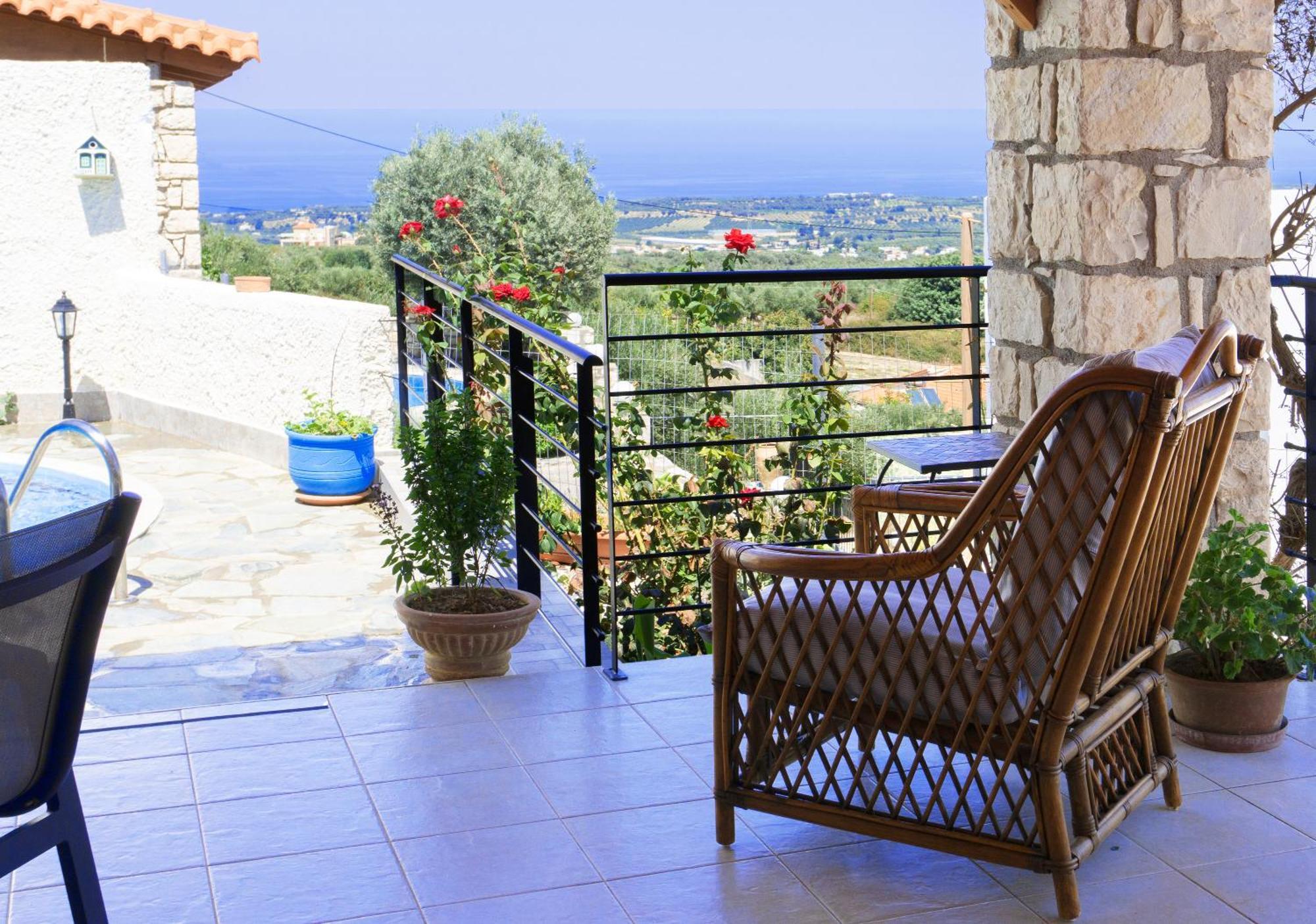 Villa Sunset With Stunning Sea View, Kids Area And Hammocks On Roof Terrace Agia Triada Екстериор снимка